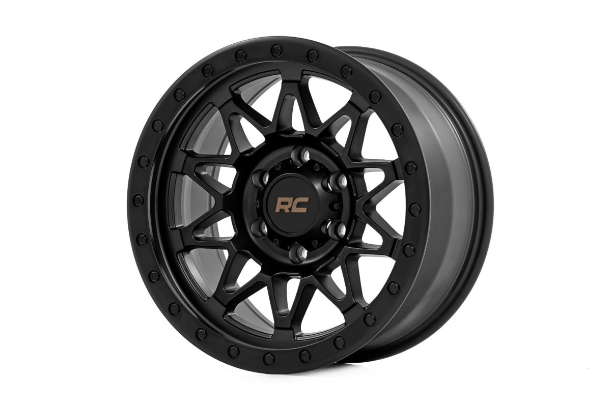 Wheel - Rough Country - 78 Series, Simulated Beadlock - Black